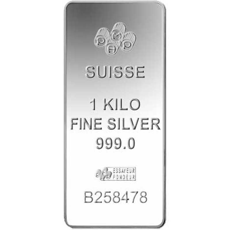 Second Hand 1kg Silver Bar PAMP Fortuna