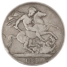 1821 George IV Crown - Fair