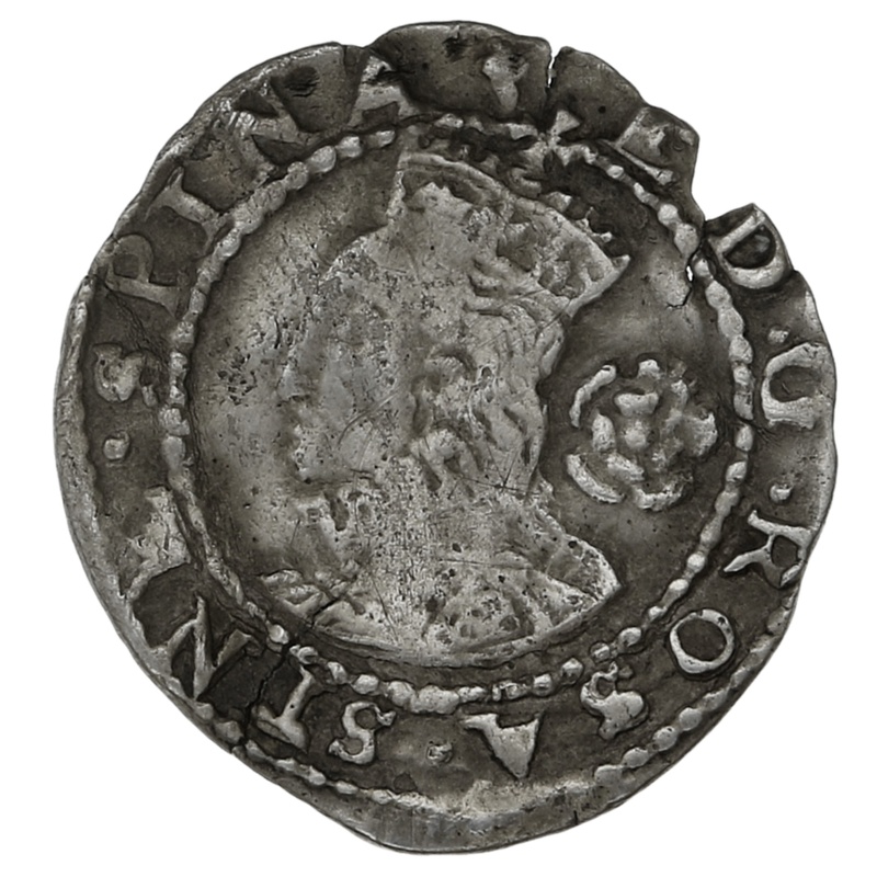 1573 Elizabeth I Silver Three Farthings - mm Acorn