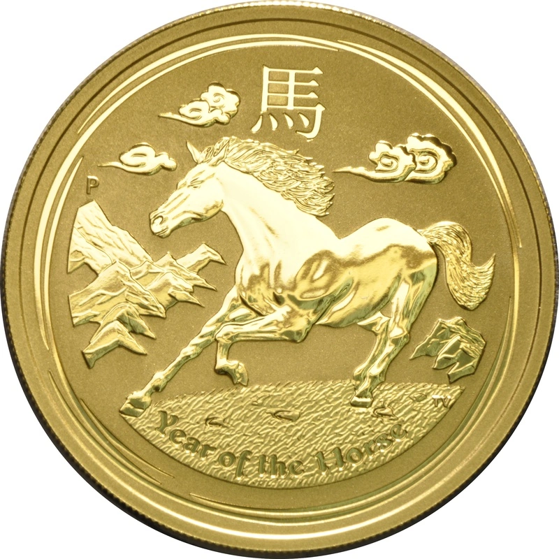 2014 Year of the Horse Gold Coin 2oz Perth Mint Australian Lunar Series