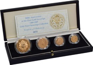 1989 Proof Gold Sovereign 4 Coin Set 500th Anniversary Boxed