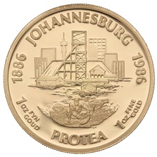 1986 Protea 1oz Proof Gold Coin