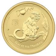 2016 Year of the Monkey Gold Coin 1/4oz Perth Mint Australian Lunar Series