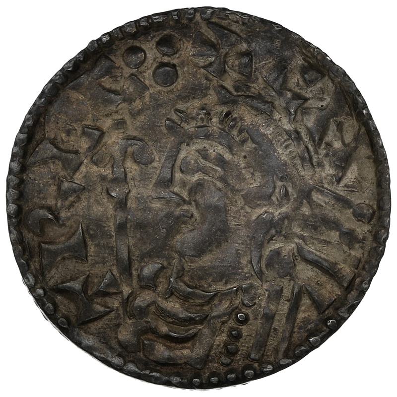 1016-1035 Cnut Hammered Silver Penny Short cross type Lincoln Svertingr