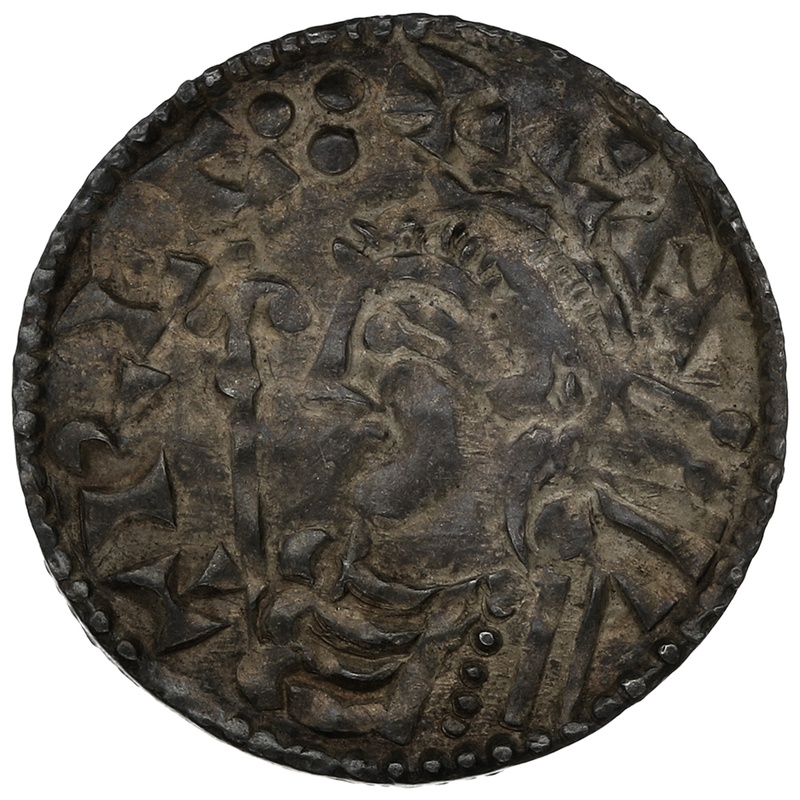 1016-1035 Cnut Silver Penny Hammered Short cross Type Lincoln Svertingr