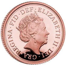 2021 Gold Sovereign Coin Elizabeth II Fifth Head Proof