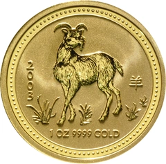 2003 Year of the Goat Gold Coin 1oz Perth Mint Australian Lunar Series