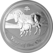 2009 1oz Australian Lunar Year of the Ox Silver Coin