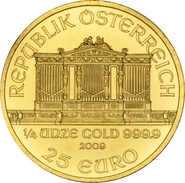 2009 1/4oz Austrian Gold Philharmonic Coin