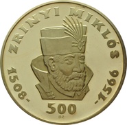 500 Forint 1966 Zrínyi Miklós Gold Proof Coin