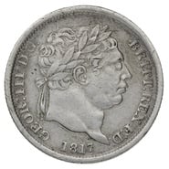 1817 Silver Shilling Coin George III 