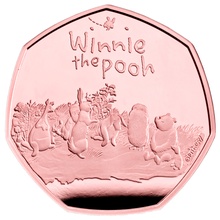 2021 Proof 50p Gold Coin Winnie the Pooh Boxed