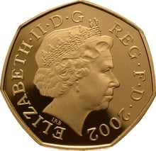 Proof Gold 50p Coin