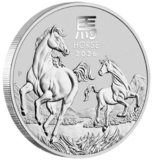 2026 Year of the Horse Silver Coin 2oz Perth Mint Australian Lunar Series
