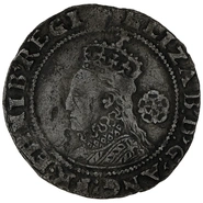 1593 Silver Sixpence Coin Elizabeth I Tun