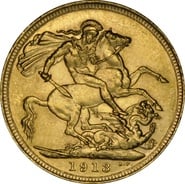 1913 Gold Sovereign Coin George V Sydney