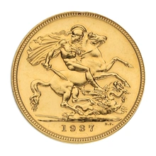 1937 Proof Gold Sovereign Coin George VI