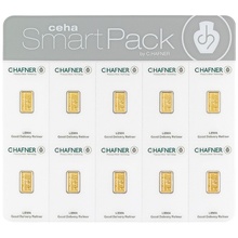 10 x 1g Gold Bar C. Hafner SmartPack Minted