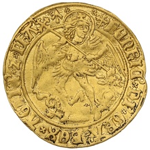 1504-5 Henry VII Hammered Gold Angel mm Cross-crosslet.