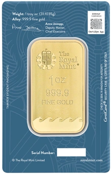 1oz Gold Britannia Minted Bar