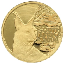 2004 1oz Natura Gold Coin Wildcats of Africa Lynx