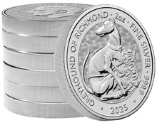 2025 Greyhound of Richmond - Tudor Beasts 2oz Silver Coin