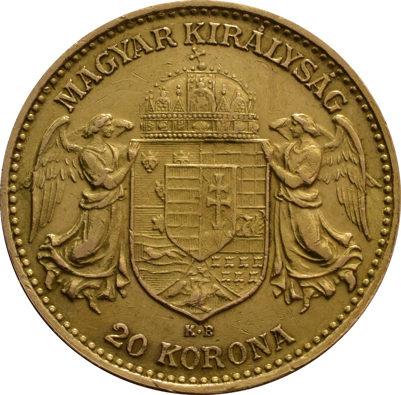 1905 Hungarian 20 Korona Gold Coin Joszef I