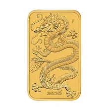 2026 Perth Mint 1oz Dragon Rectangular Gold Bar (Coin)