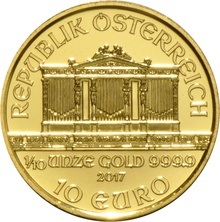 2017 1/10oz Austrian Gold Philharmonic Coin
