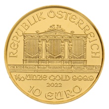 2022 1/10oz Austrian Gold Philharmonic Coin