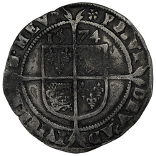 1574 Silver Sixpence Coin Elizabeth I Eglantine