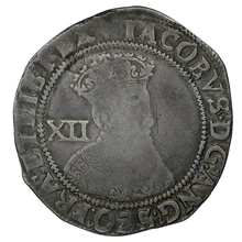 Silver Shilling Coin James I Near Fine