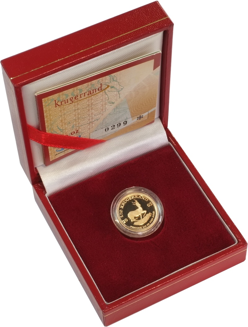 2002 Proof 1/10oz Krugerrand Gold Coin Boxed