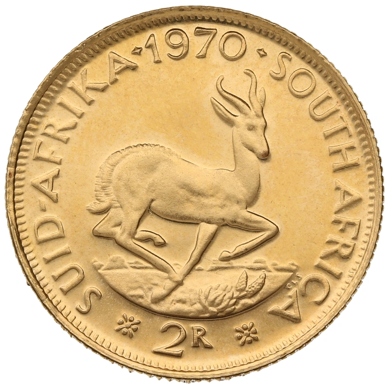 1970 R2 Gold Coin 2 Rand South Africa