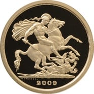 2009 Proof Gold £5 Coin Quintuple Sovereign