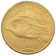 1908 $20 Gold Coin Double Eagle St Gaudens Head Philadelphia No Motto