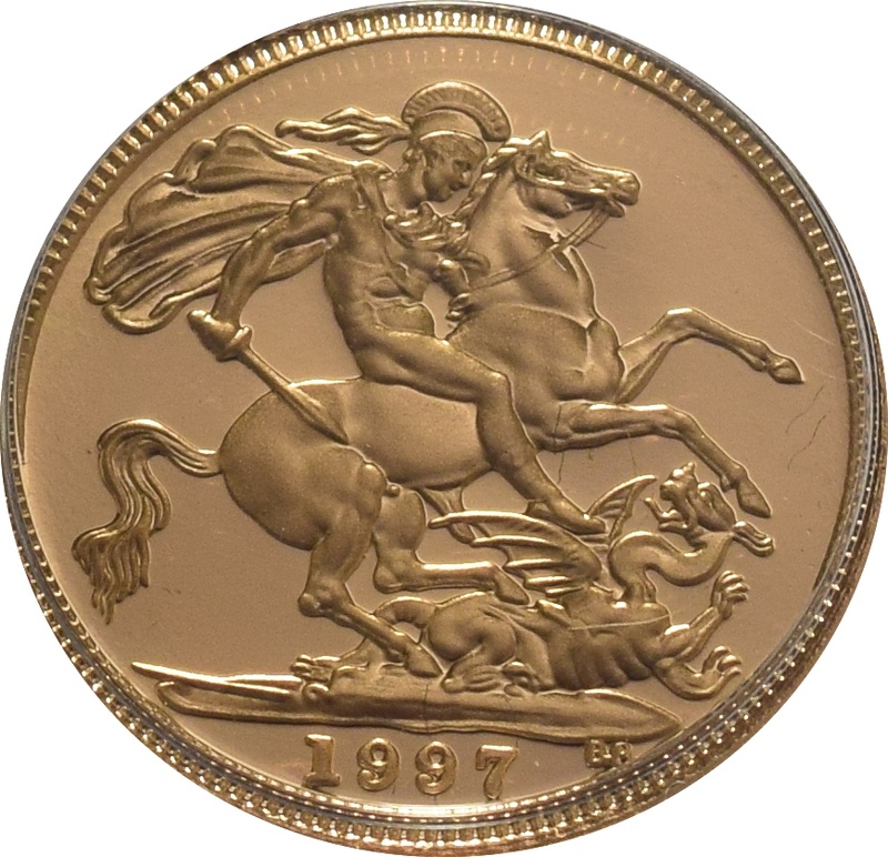 1997 Proof Gold Half Sovereign Elizabeth II Third Head