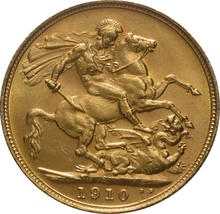 1910 Gold Sovereign Coin Edward VII Sydney