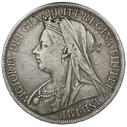 1900 Silver Crown Coin Queen Victoria