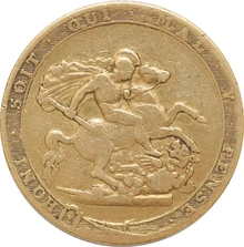 1820 Gold Sovereign Coin George III Fine
