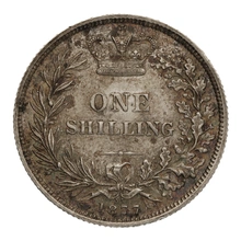 1877 Victoria Silver Shilling Die 35