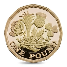 2017-Present Proof Gold £1 Pound Coin 12 sided