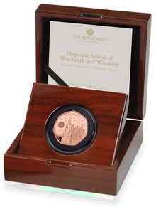 2023 Proof 50p 25th Anniversary of Harry Potter Gold Coin Hogwarts School Boxed