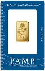 10g Gold Bar PAMP Rosa Minted
