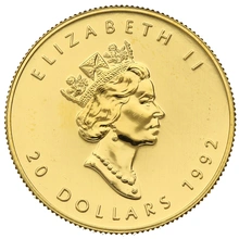 1992 1/2oz Canadian Maple Leaf Gold Coin