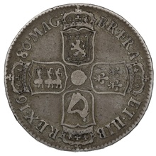 1686 Silver Half Crown Coin James II SECVNDO