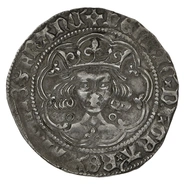 1422-1427 Silver Groat Fourpence Coin Henry VI Annulet Issue mm Pierced Cross