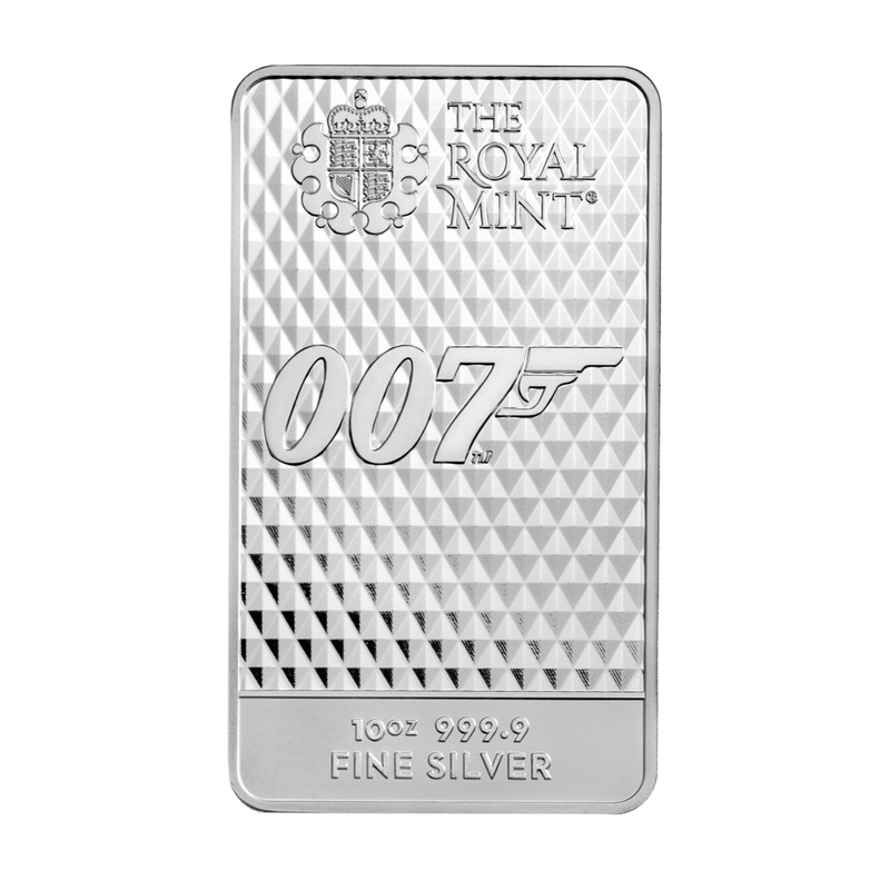10oz Silver Bar James Bond 007 Diamonds are Forever
