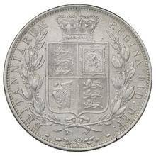 1884 Silver Half Crown Coin Queen Victoria