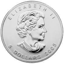 2005 Canadian Silver Maple Leaf Coin 1oz